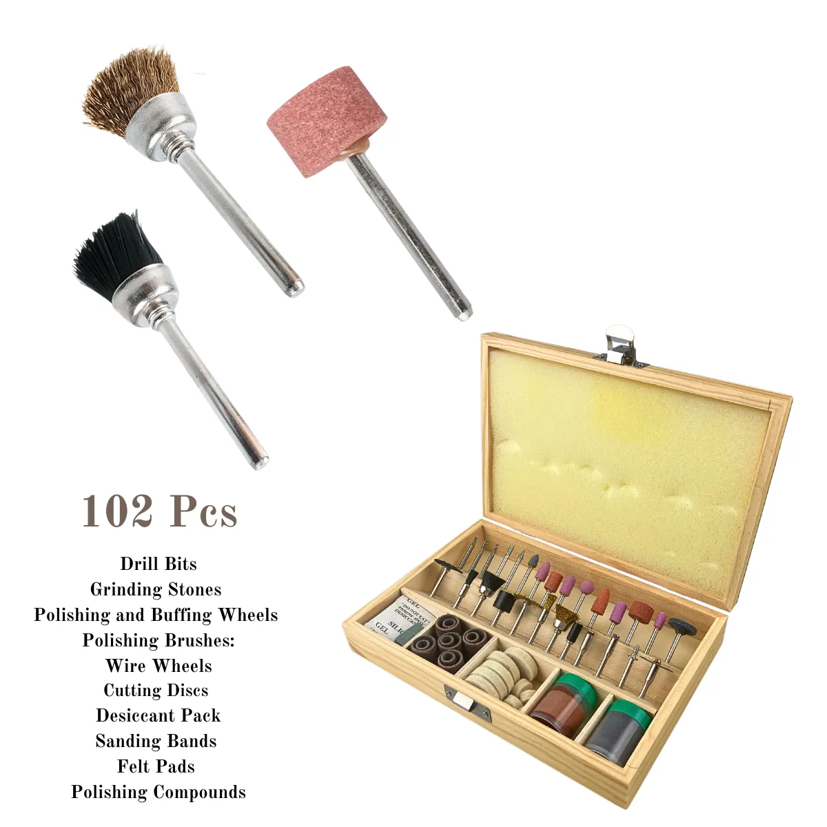 100 Piece Rotary Tool Accessories For Cutting, Shaping, Sanding, Buffing  - TJ03-99900