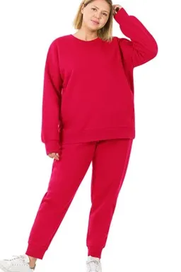 2 Pc Jogger Set - Red - #3298-3308