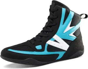 Boxing Shoes Men Deep Squat Shoes Wrestling Shoes Combat Boxers Trainer Breathable Boxing Boots Wrestling Shoes for Men (Color : A, Size : 5.5 Women/4 Men)