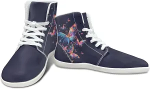 Butterfly Dragonfly Print High Tops Running Sneakers for Women Men Fitness Ankle Support Shoes