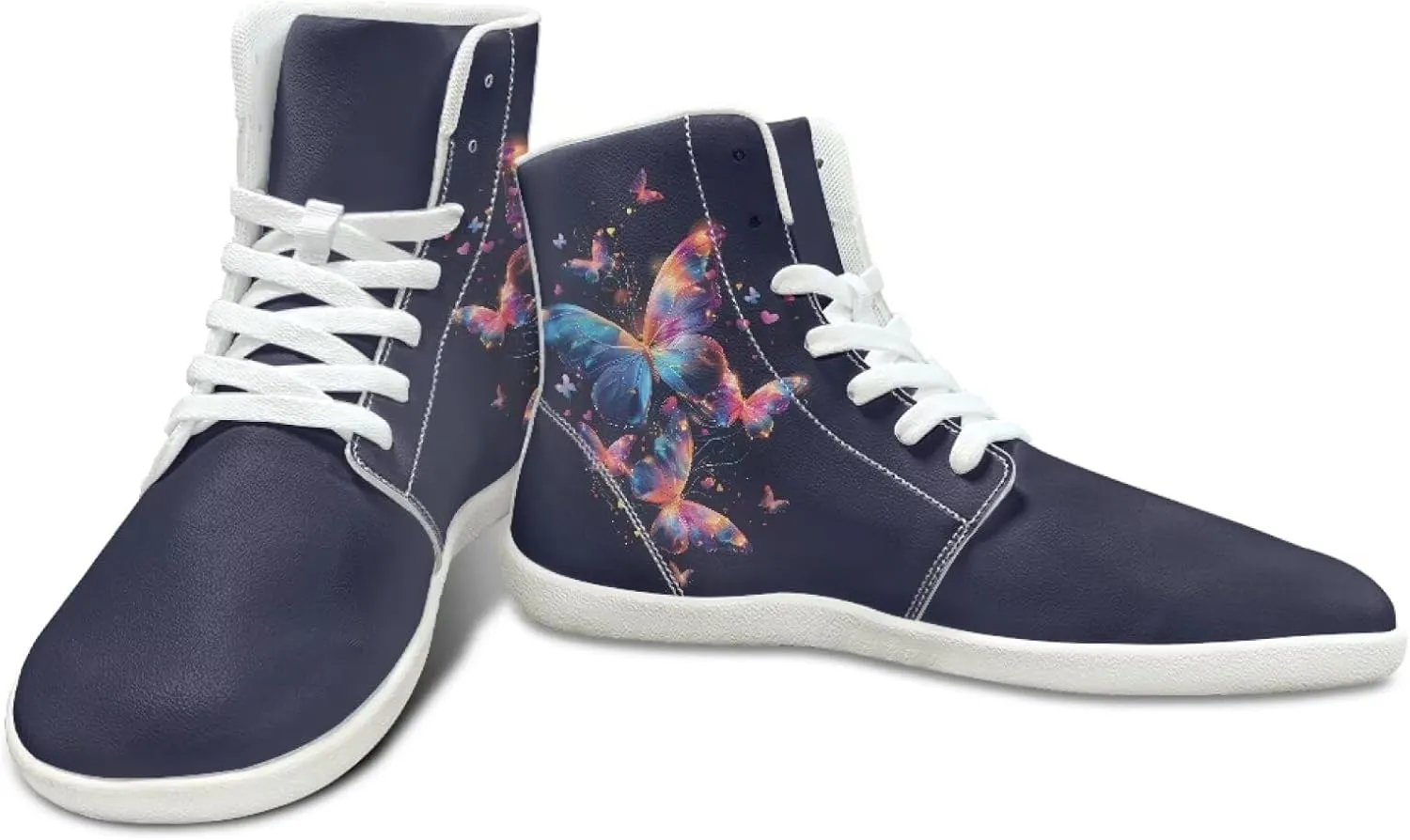 Butterfly Dragonfly Print High Tops Running Sneakers for Women Men Fitness Ankle Support Shoes