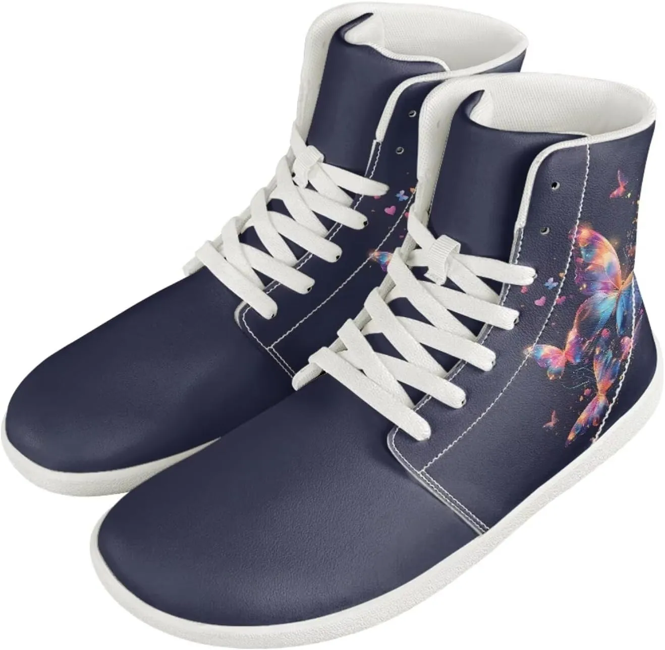 Butterfly Dragonfly Print High Tops Running Sneakers for Women Men Fitness Ankle Support Shoes
