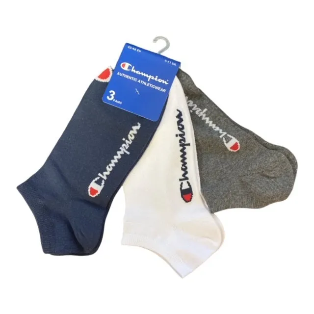 Champion calzini unisex Sneaker Socks 3 paia U24560 BS501 navy-white-grey