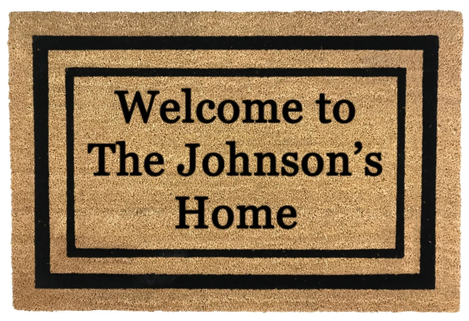 CLASSIC COIR DOORMAT DOUBLE BORDER PERSONALIZED