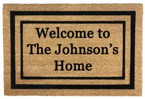 CLASSIC COIR DOORMAT DOUBLE BORDER PERSONALIZED