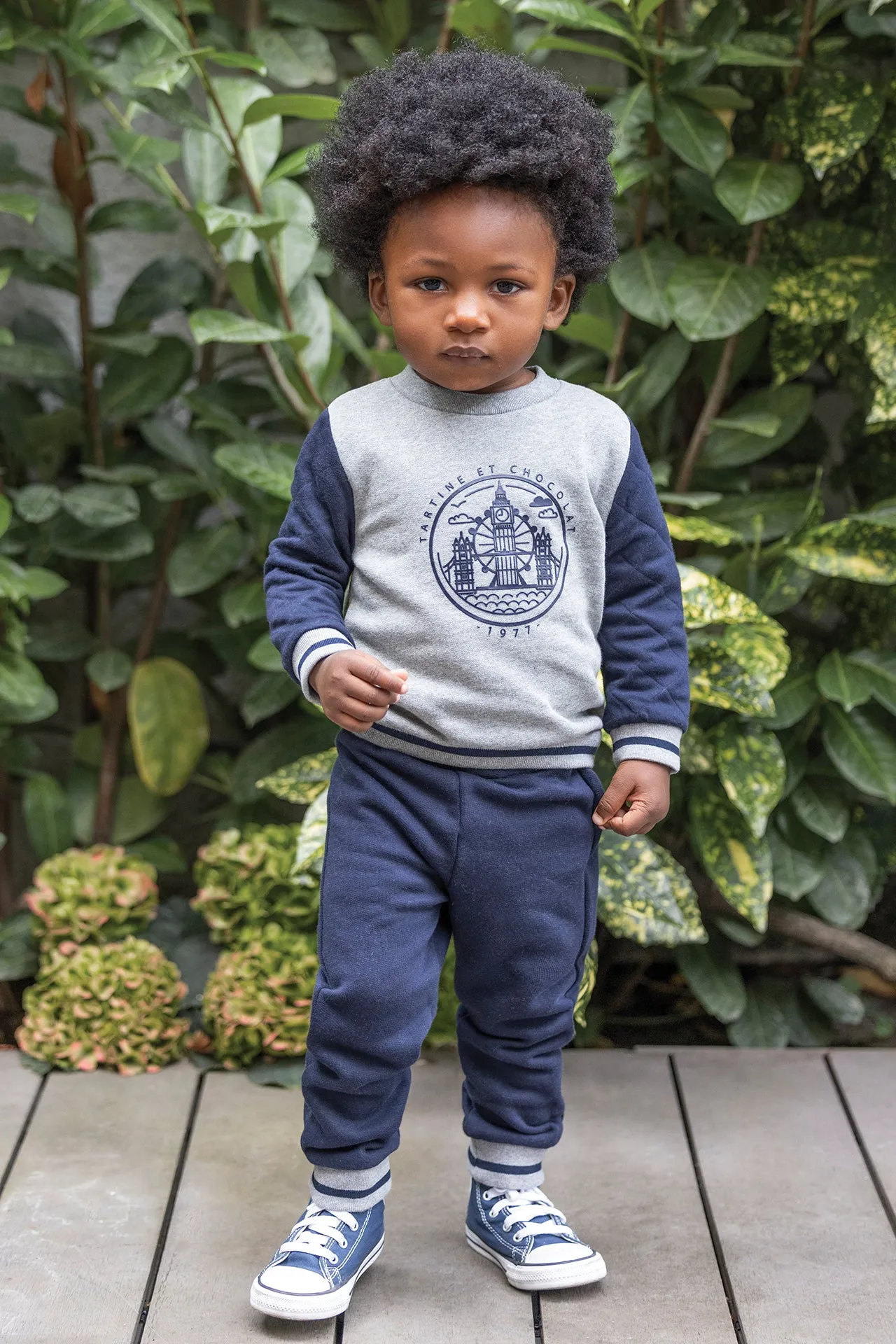 Ensemble jogging - coton marine