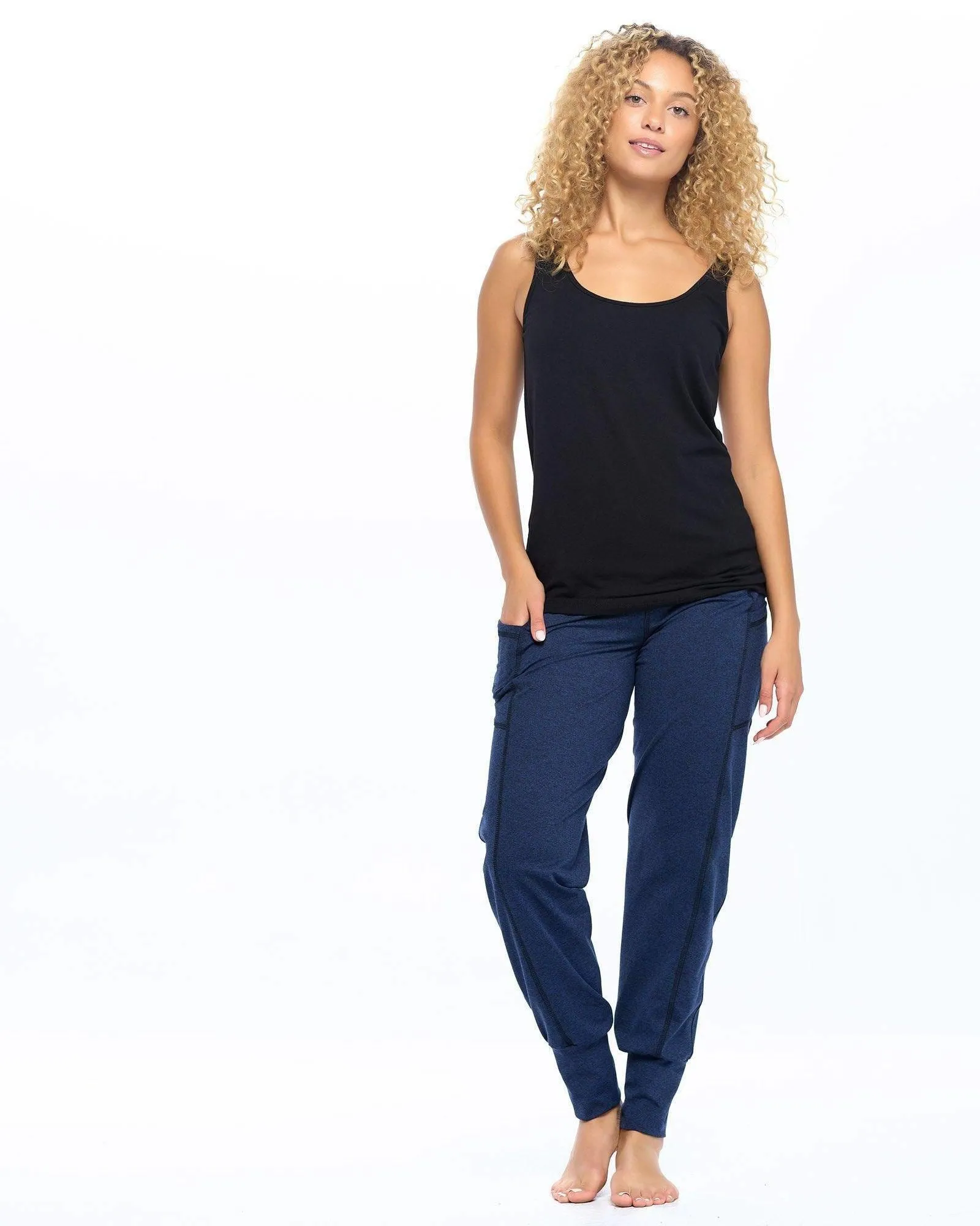 High Waist Yoga Pant Jogger | Navy