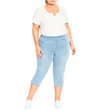 Isabella Lattice Hem Jeans | Light Wash