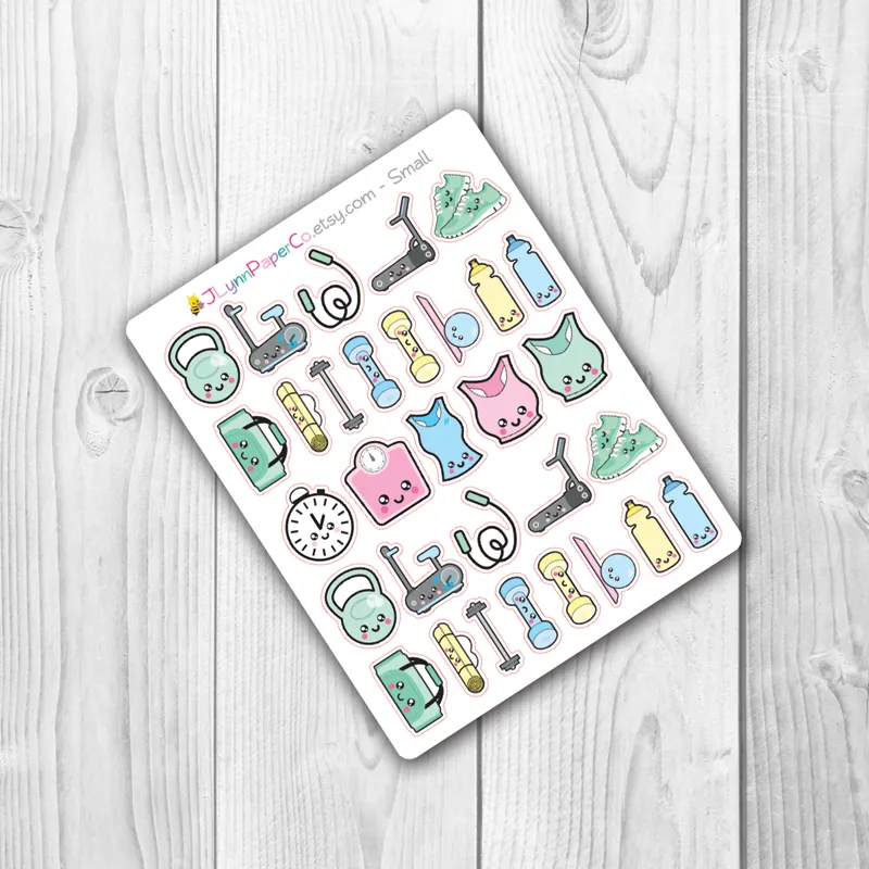 Kawaii Fitness Stickers | AL001