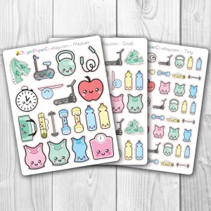 Kawaii Fitness Stickers | AL001