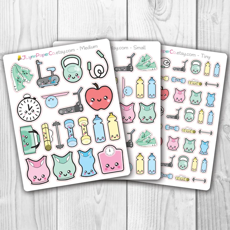 Kawaii Fitness Stickers | AL001