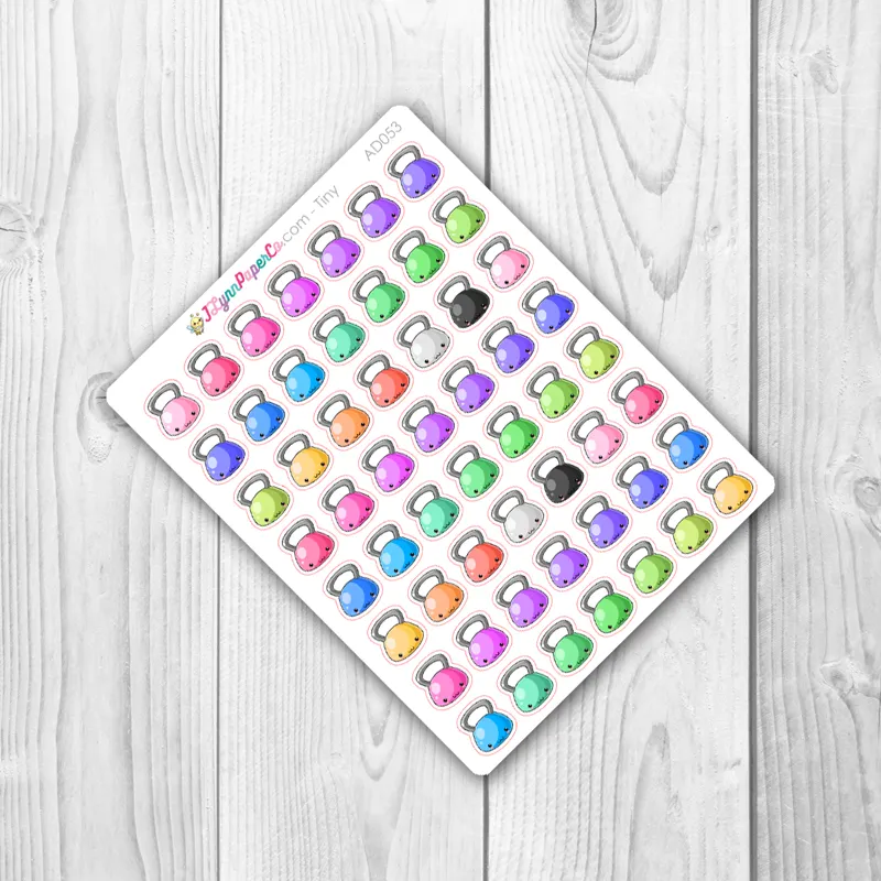 Kawaii Kettle-bell Deco Stickers | AD053