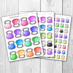 Kawaii Kettle-bell Deco Stickers | AD053