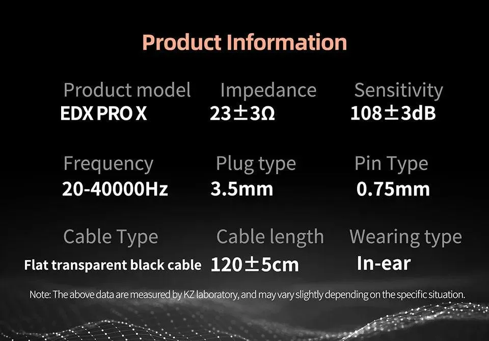 KZ EDX PRO X Dynamic Earphones Drive HiFi Deep Bass Noise Cancelling