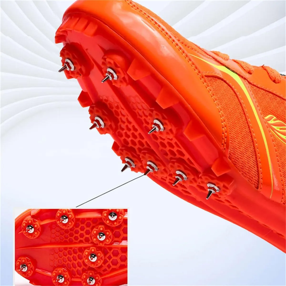 Mens Womens Jumping Hurdling Shoes, Non-Slip Track and Field Sneakers Professional Running Spikes Race Shoes