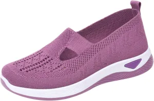 Orthopedic Slip On Shoes for Women Casual Walking Sneakers with Arch Support Comfortable Loafers Plantar Fasciitis Relief Foot Pain Diabetic Swollen Feet