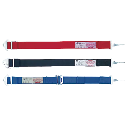 Simpson Adjustable Anti-Submarine Belt - Bolt-In - Pull-Up Adjust - Camlock - Blue