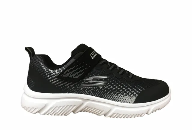Skechers scarpa da corsa da bambino Go Run 650 Norvo 405035L/BKSL nero argento