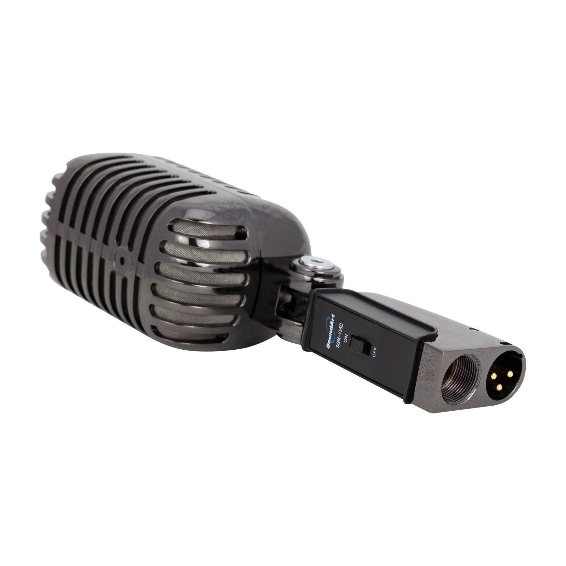 SoundArt 'Vintage' Dynamic Microphone with Deluxe Carry Case (Black Chrome)