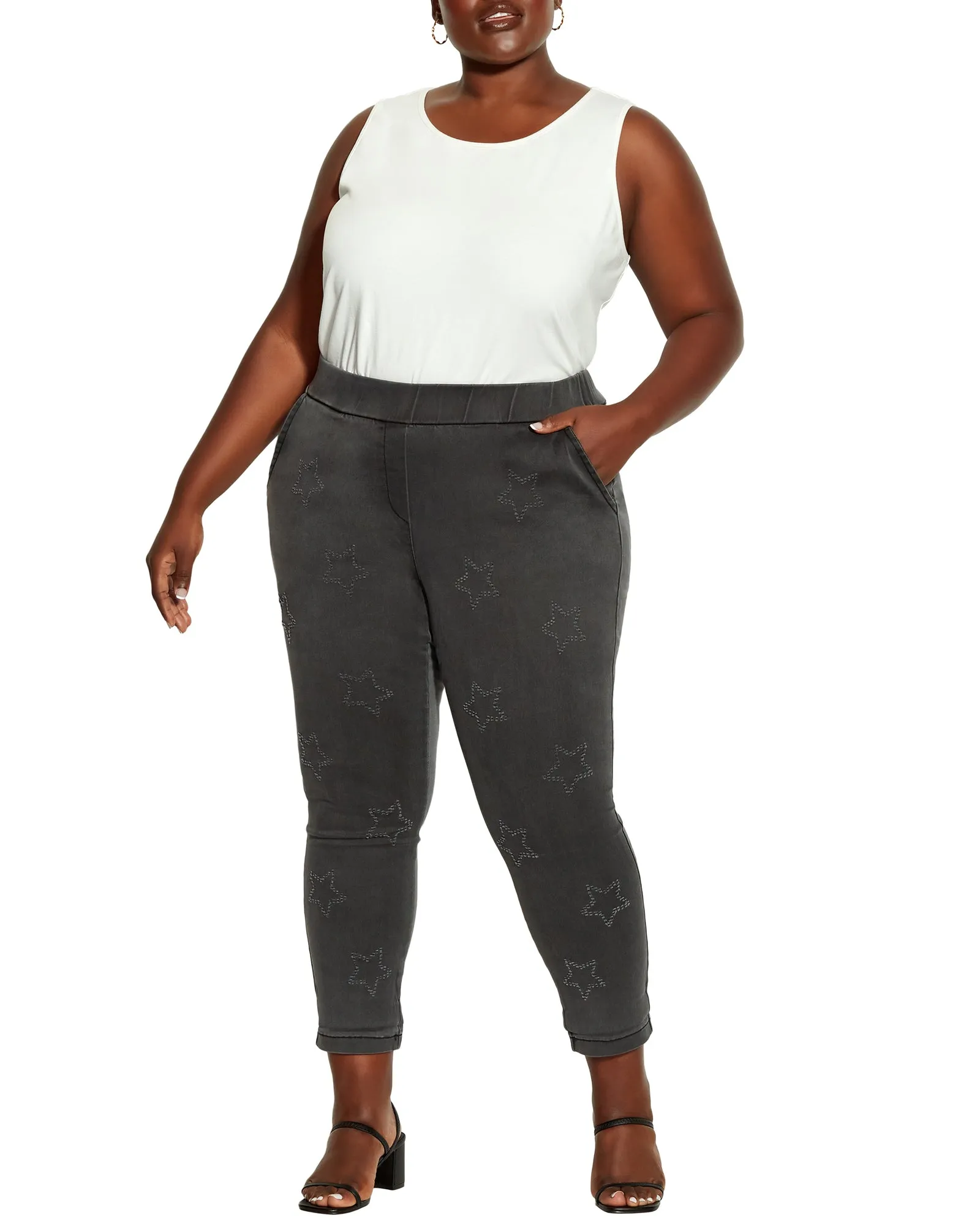 Tia Cropped Jeans | Black