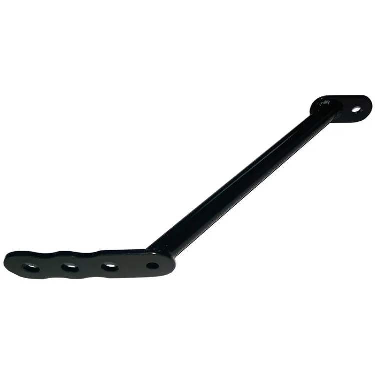 Triple X Nose Wing Strap - Tubular - Adjustable - 6 in to 7-1/2 in Adjustable Height - Chromoly - Black Powder Coat - Triple X Sprint Car