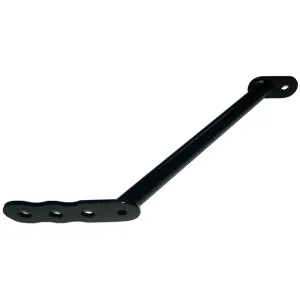 Triple X Nose Wing Strap - Tubular - Adjustable - 6 in to 7-1/2 in Adjustable Height - Chromoly - Black Powder Coat - Triple X Sprint Car