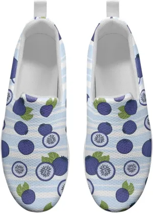 Womens Platform Loafers Ladies Jogging Shoes Fruits Print Anti Slip Fashion Sneakers Gym Fitness Walking